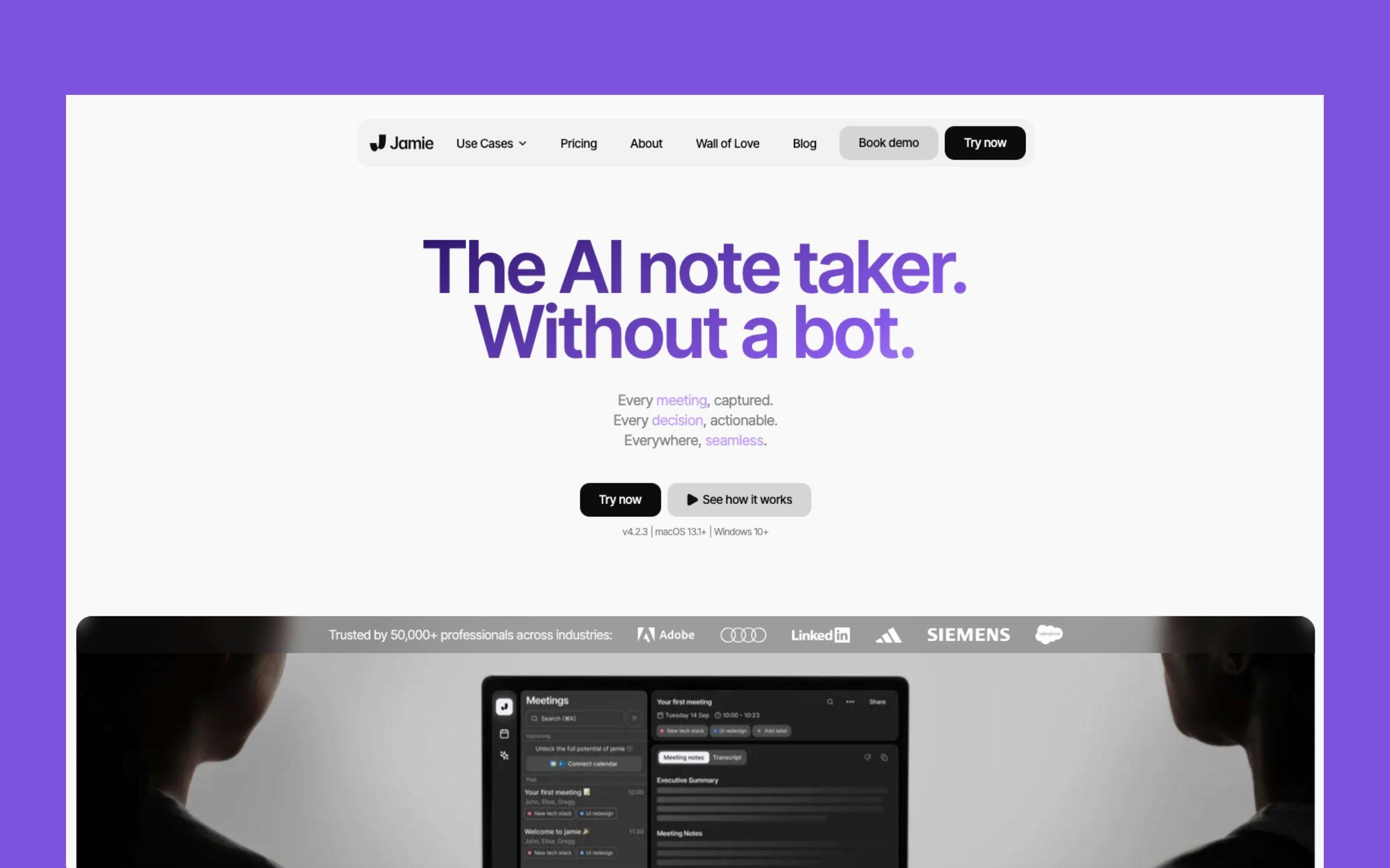 Jamie tech homepage