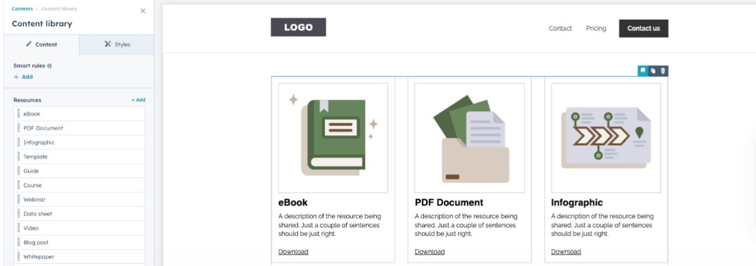 HubSpot Content Hub feature - podcasts