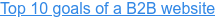 Top 10 goals of a B2B website