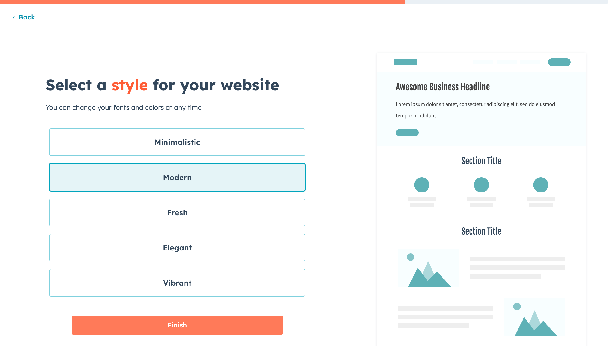 HubSpot Content Hub tool - AI website generator
