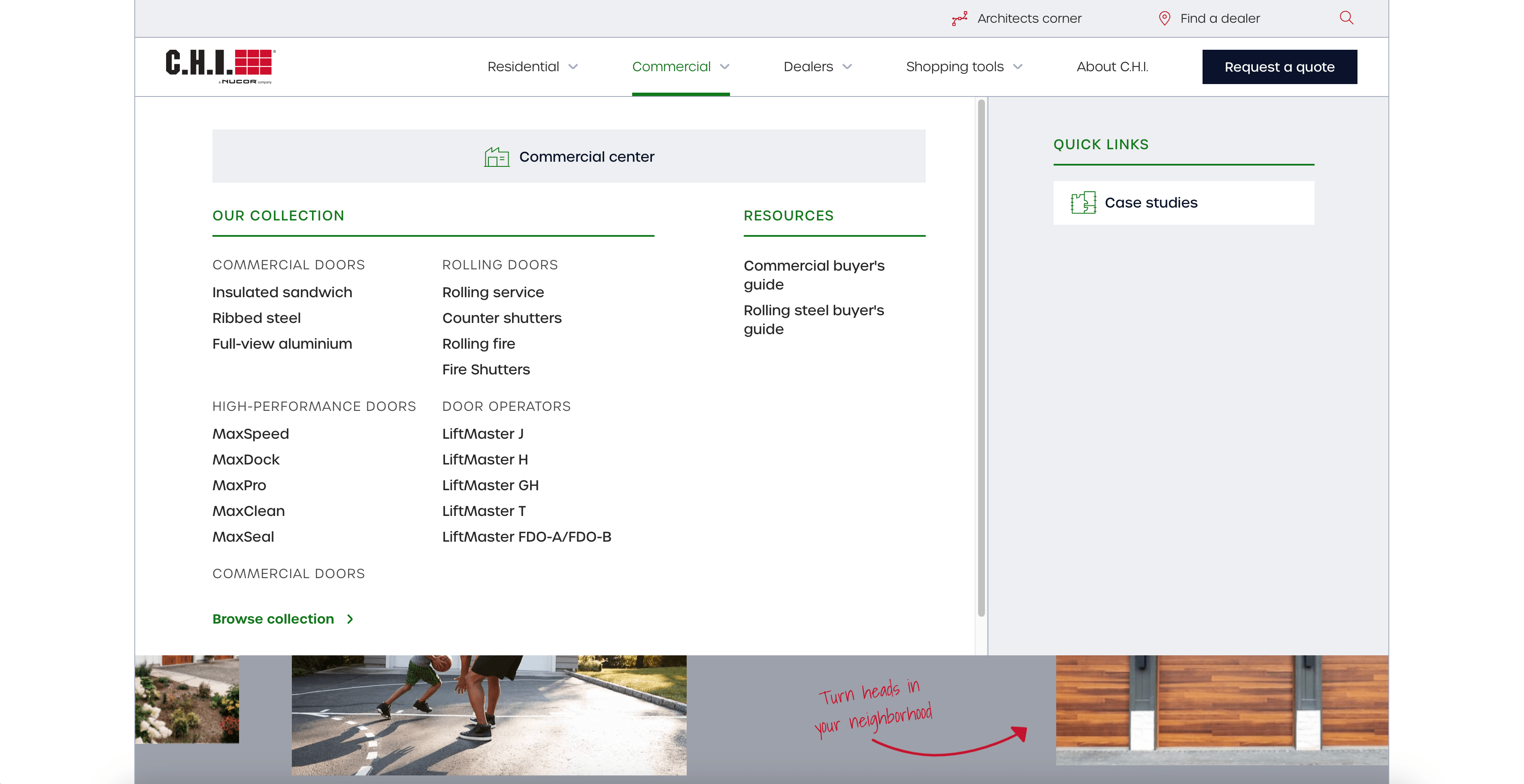 chi shop navigation